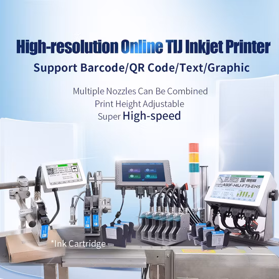 Docod T180p 12.7mm High Resolution Industrial Digital Tij Inkjet Printer Manufacturers for Expiry Date Logo Qr Code