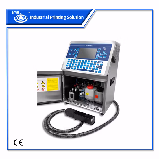 Imprimante à jet d'encre Cij industrielle automatique à 5 lignes pour les produits chimiques quotidiens avec certificat CE